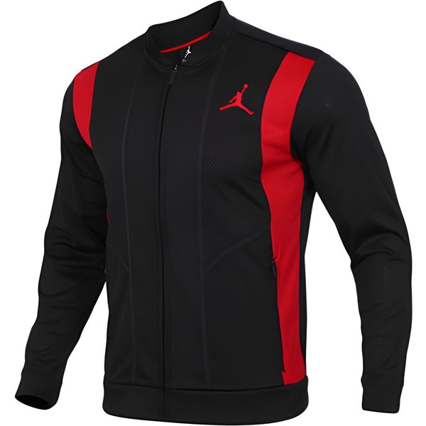 Jordan Splicowana Kurtka Zapinana Na Zamek Ze StóJką Z Nadrukiem Logo Marki MęSka Kurtka Czarna 931835-011 XL Red-image