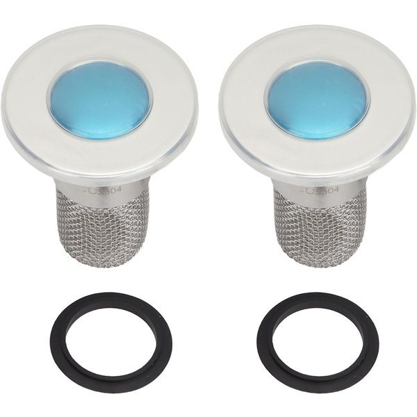 2 Piezas Filtro De DesagüE De Fregadero Acero Inoxidable Anti Olor Anti ObstruccióN TapóN De DesagüE Pop-Up Atrapapelos Para Gray-image