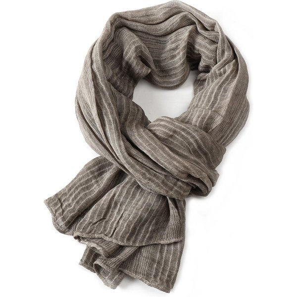 Bufandas De AlgodóN Y Lino De Color SóLido Para Hombre OtoñO Invierno Bufanda CáLida Para Hombre Borla Corta Bufanda Accesorios Masculinos Chal Pashmina Gray-image