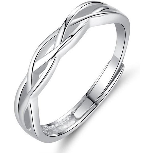Anillo Hombres Moda Lujo Ligero DiseñO Nicho Viento Fresco Simple Mujer Verano Alta Moda ÍNdice White-image