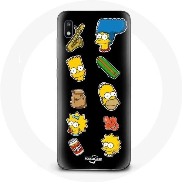 Funda - Los Simpson - Samsung Galaxy A10 - Flexible - Negro - ProteccióN Para Smartphone Negro-image