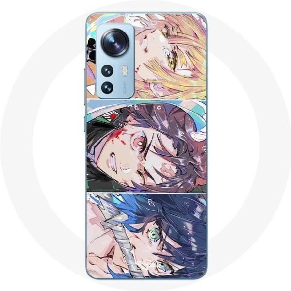 Funda Para Xiaomi Mi 12 / 12X Tanjiro Inosuke Y Zenitsu Demon Slayer Kimetsu No Yaiba Manga-image