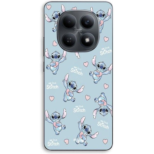 Coque De TéLéPhone - Maniacase - Xiaomi Redmi Note 15 5G - Silicone TPU - Stitch Love CœUr - Rose RóżOwy-image