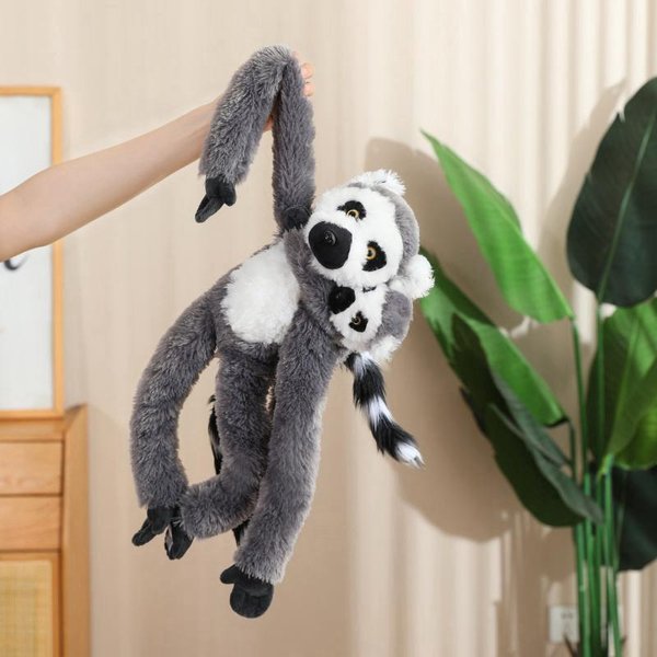 50/70 Cm Symulacja DłUgoręKi MałPa Pluszowa Lalka Matka Dziecko Lemur Lenowiec Orangutan Pluszowa Zabawka Dekoracja Domu Prezent Dla Dzieci See Choose Option-image