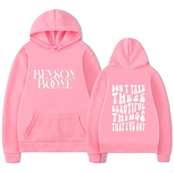 Sudadera Con Capucha Benson Boone Para Hombre Y Mujer, Sudadera Estampada Unisex, Ropa Urbana Estilo Hip Hop, Tops De Moda De OtoñO Invierno 3XL Pink-image
