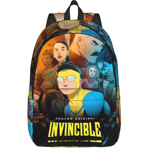 Mochila Cool Invincibles Comic Con Bolsillo Para Estudiantes Senderismo Viajes Daypack Para Hombres Mujeres Bolso De Hombro Universitario 14 Inches-image