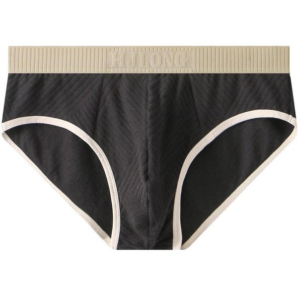Ropa Interior Para Hombre Color SóLido AlgodóN Calzoncillos Cintura Media Bragas Tallas Grandes Para Hombre Calzoncillos Transpirables Para Hombre L-image