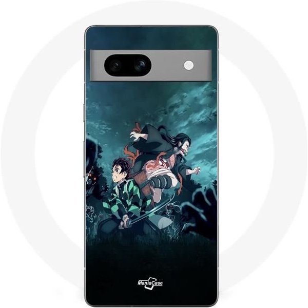 Funda Maniacase Para Google Pixel 7A Tanjiro Nezuko Demon Slayer-image