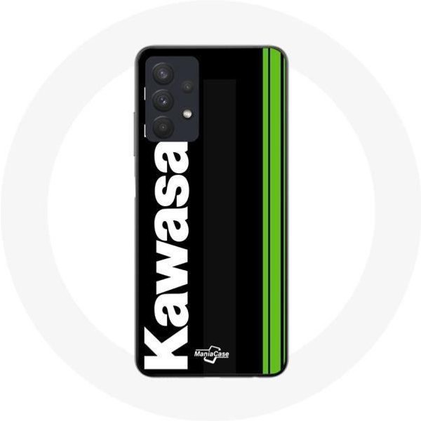 Funda - Maniacase - Samsung Galaxy A32 5G - Flexible - Logo Kawasaki - Blanco-image