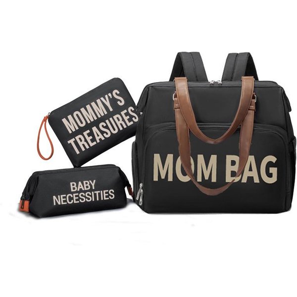 Mochila De Maternidad Multifuncional De Gran Capacidad Nueva: Bolso Para Madre Y Bebé Aislado, Convertible 3 VíAs-image