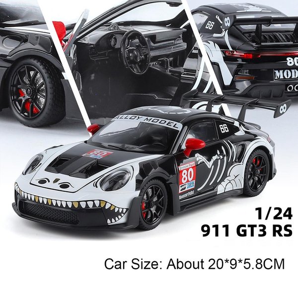 1:Skala 24 Model Samochodu 911 Gt3 Rs Panamera Zabawka Metal Diecast Samochody Sportowe Drzwi Otwierane Muzyka ŚWiatłO Modele Ozdoby Do Salonu-image