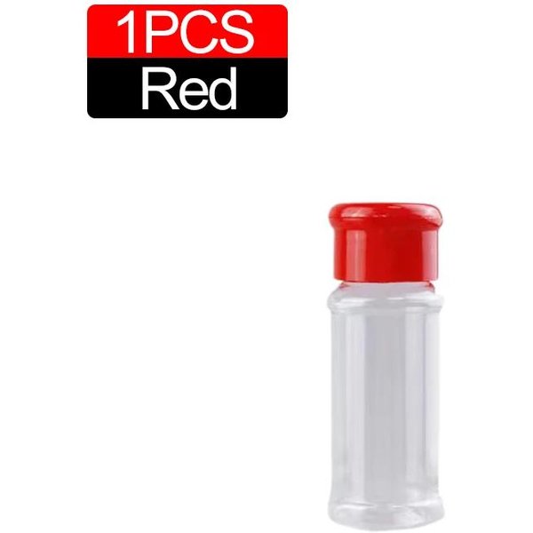 Botella De Especias Transparente De 100 Ml, Salero Y Pimentero, Tarros De PláStico Para Condimentos De Barbacoa, Caja Para Condimentos, Utensilios De Cocina, Lata Para Almacenar Polvos.-image