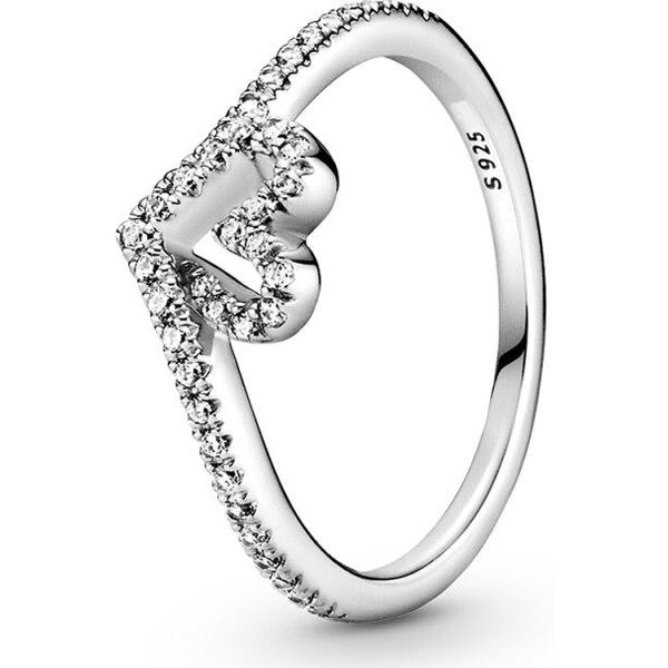 Anillo De Plata De Ley 925 Con Forma De Espoleta Brillante Y CorazóN Inclinado, Anillo Solitario Transparente Para Mujer, JoyeríA De Moda 9 White-image