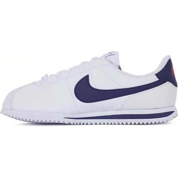 Nike Cortez Basic SL GS BiałE Neutralny Indygo DziecięCe Sneakersy Habanero-Red Metaliczno-Srebrny 904764-106 36 White-image