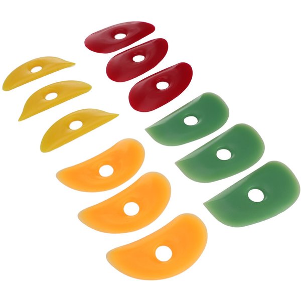 12 Piezas Arcilla Para CeráMica Costilla Suave Lisa Forma CeráMica Silicona CeráMica Herramienta De Arcilla Para Bricolaje-image