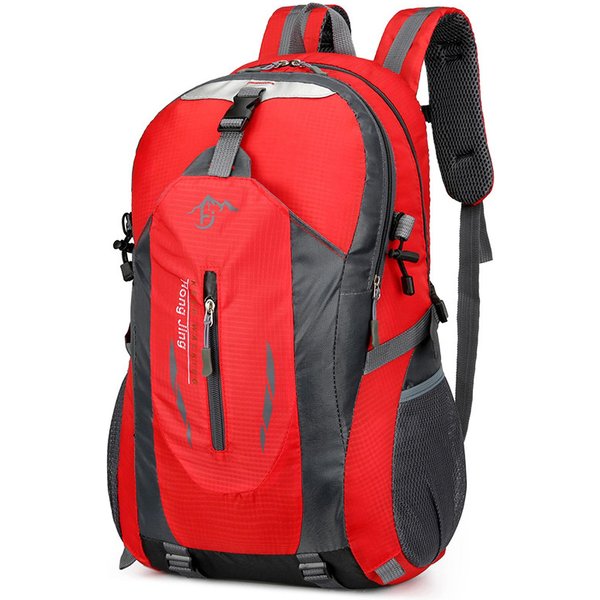 Mochila De Senderismo 40L Impermeable Ligera Al Aire Libre Senderismo Senderismo Mochila De Viaje Para Hombres Rojo-image
