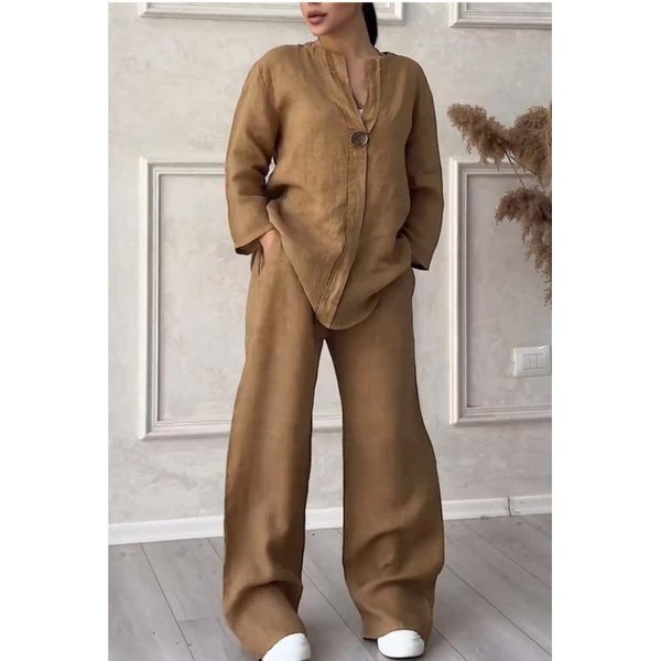 Ropa Nueva Europea Y Americana Para Mujer Moda Color SóLido AlgodóN Y Lino Pantalones Casuales 5XL Gray-image