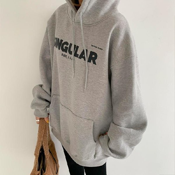 SuéTer Con Capucha Para Mujer OtoñO E Invierno Holgado VersióN Coreana Del Nuevo Top Para Estudiante Para Mujer Ropa De Mujer XXL Gray-image