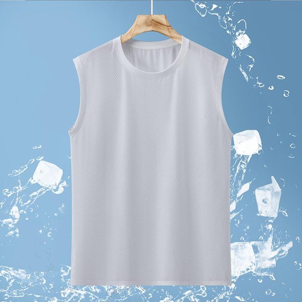Talla Grande 4XL-11XL Camiseta Negra Oversize Sin Mangas Para Hombre Tops De Verano Camiseta Casual Ropa De Verano 10Xl(145Kg-160Kg) White-image