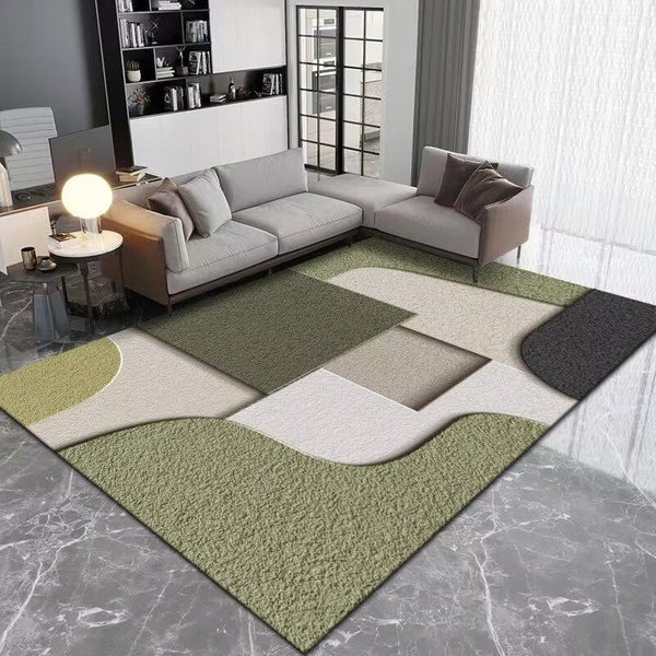Nordyckie Geometryczne DużE Dywany Do Salonu Sypialni Przy ŁóżKu DziecięCe Tatami MięKka Mata PodłOgowa Domowa Strefa Sofy Dywaniki AntypośLizgowe ŁAzienka 100*160Cm Gray-image