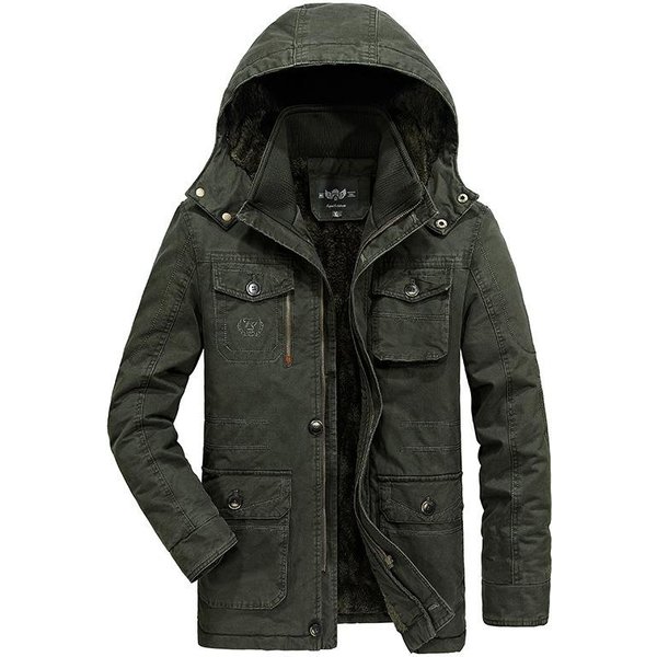 Abrigo De Invierno De Mediana Edad, Largo Y Mediano, Para Hombre, Talla Grande, Nueva Chaqueta Acolchada 4XL-image