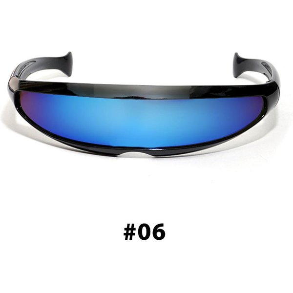 Futurystyczne WąSkie Najnowsze Okulary Cyklop Okulary Laserowe Ochrona UV 400 Osobowość Lustrzane Soczewki Okulary Kostiumowe MężCzyźNi Gafas De Sol As Shown In The Figu-image