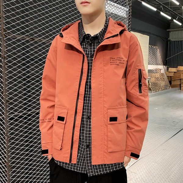 Nuevas Chaquetas De Trabajo Con Capucha De Primavera Y OtoñO, Chaquetas Casuales Holgadas De Moda Para Hombres Y NiñOs, De OtoñO 4XL Brown-image