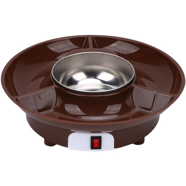 Olla EléCtrica Para Fondue De Chocolate, Olla EléCtrica Multiusos Para Derretir Chocolate Con Bandeja Desmontable De 3 Secciones Para Fiestas (Ee. Uu.) L-image