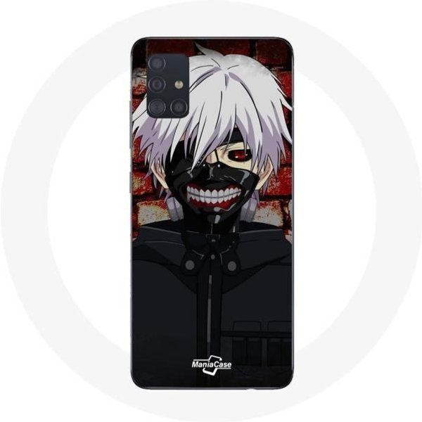 Coque Maniacase Pour Samsung Galaxy A71 Tokyo Ghoul Kaneki Ken Masque Japonais Anime Negro-image