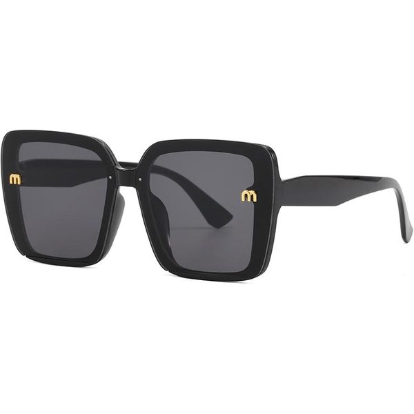Nowe Kwadratowe Okulary PrzeciwsłOneczne Retro Damskie Modne Minimalistyczne Ochrona Przed ŚWiatłEm Niebieskim Ochrona UV Okulary PrzeciwsłOneczne PodwóJna Belka Damskie Gray-image