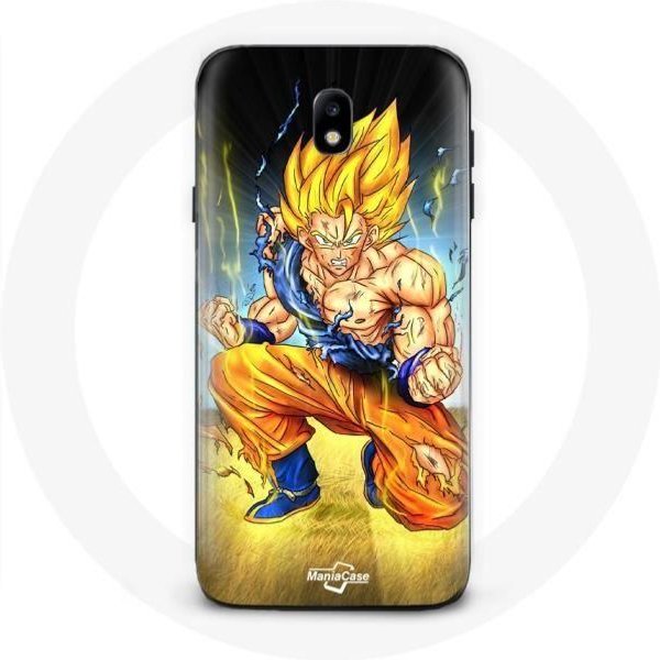 Funda Samsung Galaxy J3 2017 Son Goku Dragon Ball Cuerpo Enojado-image
