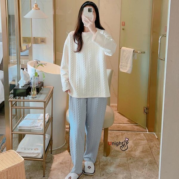 Conjunto De Pijama CáLido Para Mujer Forro Polar Coral Invierno Engrosado Pijama De Invierno Franela Talla Grande Pijama Ropa Para El Hogar 3XL-image