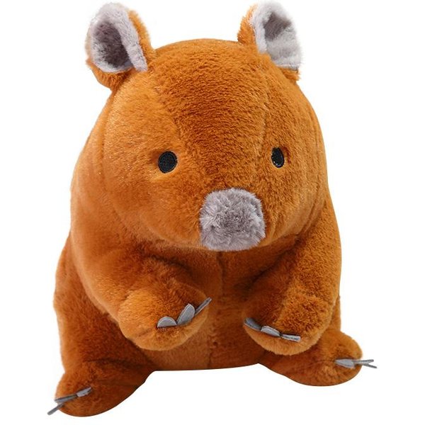 Pluszowa Zabawka Wombat NiedźWiedź BrąZowy TłUsty 30 Cm Wypchane KreskóWkowe ZwierząTko Puszysty Pluszak MężCzyzna Prezent Urodzinowy 35X23X24Cm-image