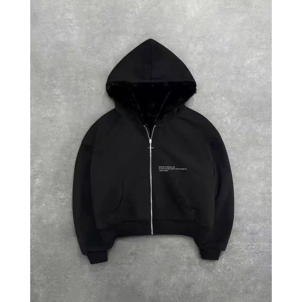 Damska Bluza Z Kapturem, Z DłUgim RęKawem, Zapinana Na Zamek, LuźNy KróJ, Streetwear, Odwracana, Z Nadrukiem Pantery, Z Kieszenią, Bluza Z Kapturem, Top S Gray-image