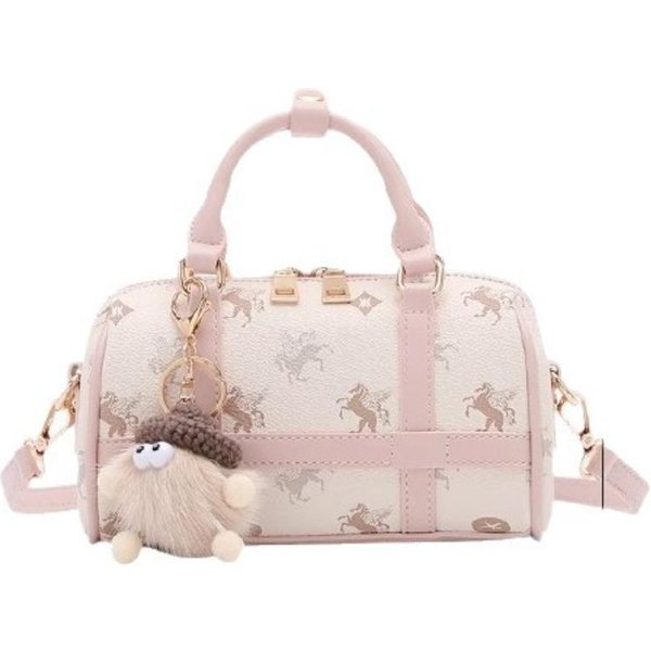 Luksusowa Torba Boston Z Nadrukiem Pegaza, Wszechstronna Torebka Dla Kobiet, Torba Poduszkowa Crossbody Na Jedno Ramię White-image