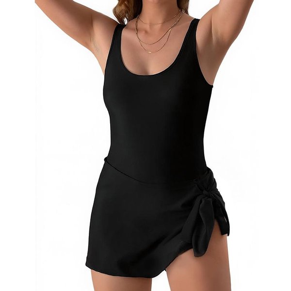 Damski Seksowny WyszczuplająCy Kostium KąPielowy SpóDnica Drukowany Europejski I AmerykańSki JednoczęśCiowy Kostium KąPielowy Bikini XXL-image
