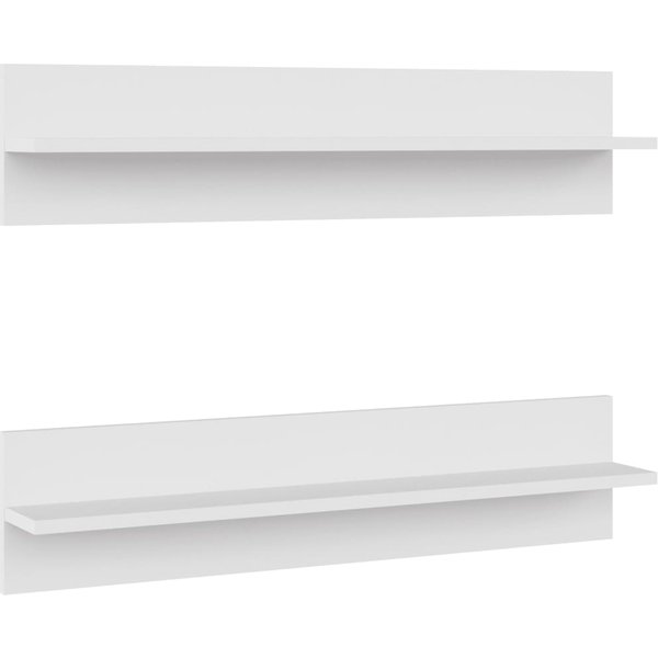 Estantes De Pared 2 Uds. Blanco 80 X 11,5 X 18 Cm Tablero De PartíCulas-image
