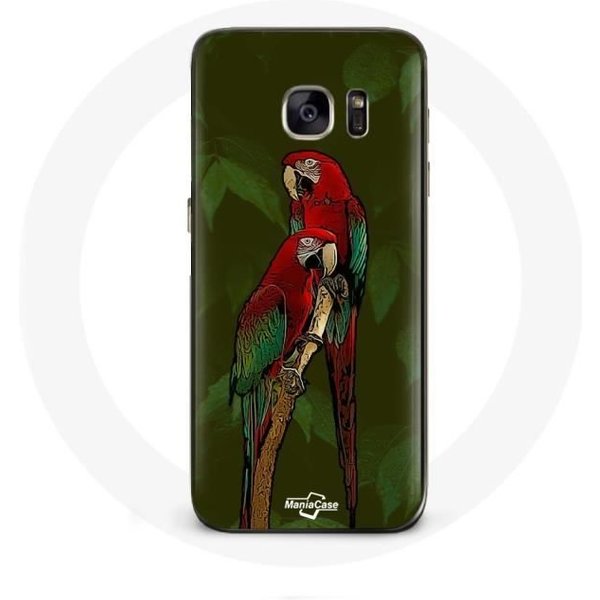 Funda - Periquito Pionus - Samsung Galaxy S7 - Rojo - Flexible - Mixta Rojo-image
