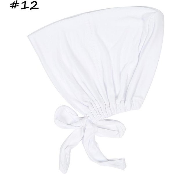 Moda Modalna Koszulka BawełNiana HidżAb Szalik DłUgi MuzułMańSki Szal ZwykłY MięKki Turban Opaska Na GłOwę Dla Kobiet Afryka PałąK 170X60Cm Y1649YY- White-image