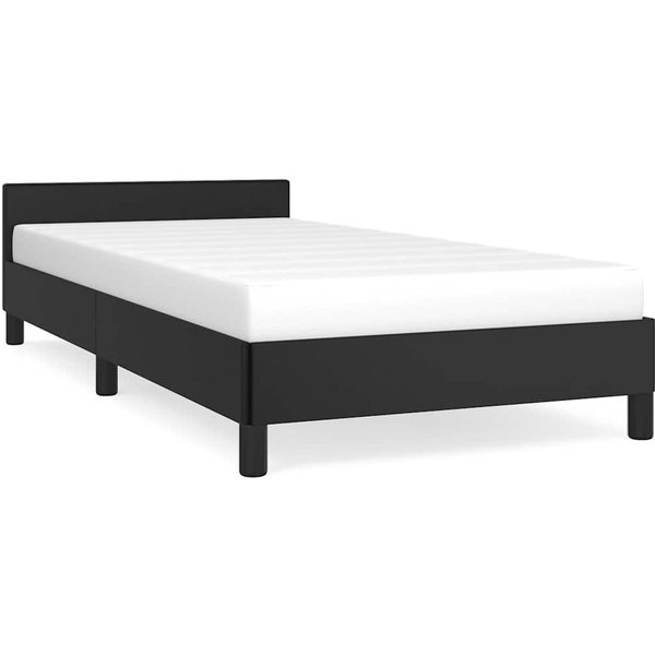 Estructura De Cama Con Cabecero Sin ColchóN Negra 100 X 200 Cm-image