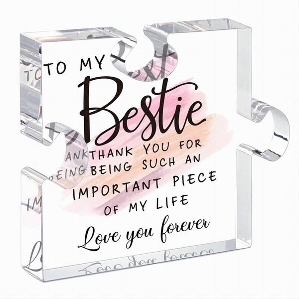 El Mejor Regalo Para La Mejor Amiga Amistad, DecoracióN De Mesa De Rompecabezas AcríLico, Regalo De CumpleañOs Para La Mejor Amiga, Regalo De AccióN De Gracias White-image