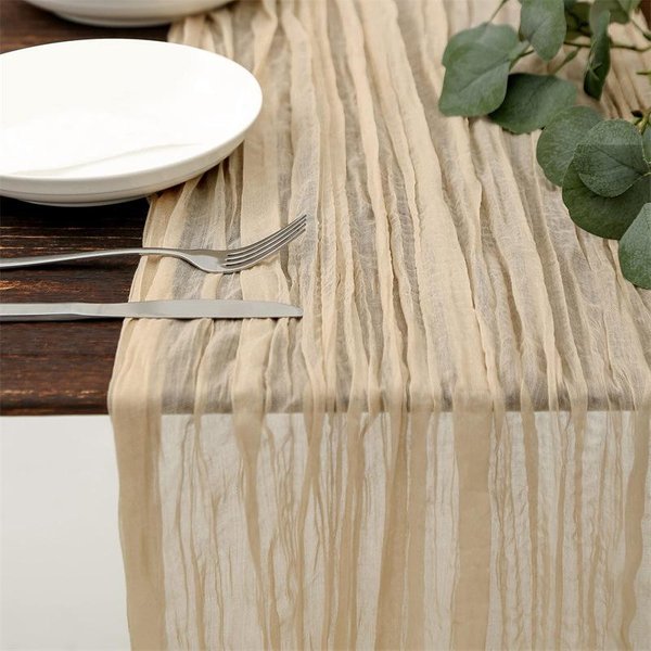 PółPrzezroczysta Gaza BieżNik SzałWia Sernik Ustawienie StołU Jadalnia Vintage Wesele śWiąTeczne Bankiety łUki Ciasto Decor 90*400Cm-image