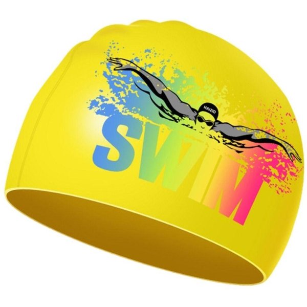 Gorro De NatacióN Gorros De Silicona Impermeables EláSticos Ligeros CóModos Gorros De BañO Para Cabello Largo Corto Yellow-image