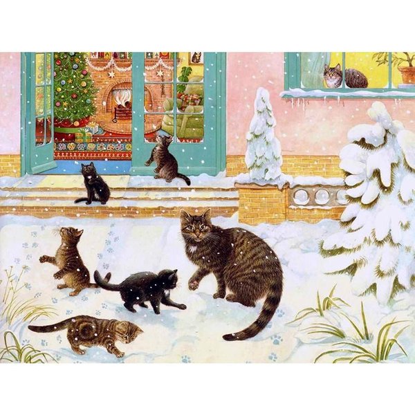 5D DIY Diamante Pintura Gatos Bordado Mosaico Punto De Cruz DecoracióN De Diamantes De ImitacióN 20X30CM-image