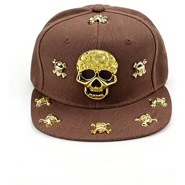 Unisex Kapelusze Hip-Hopowe Z Metką Szkielet I WiertłEm Kapelusz ZewnęTrzny Z Szerokim Rondem Do Street Dance Modne Codzienne Czapki Baseballowe Kapelusz PrzeciwsłOneczny 56-60 Adjustable BrąZowy-image