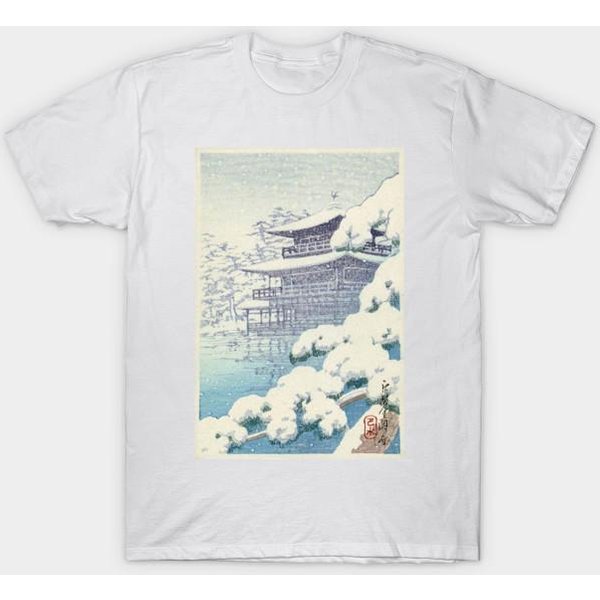 Camiseta Mujer JapóN Sereno Invierno Estampado Harajuku Kawaii Camiseta Verano Manga Corta Femenina Camiseta Top 4XL Blanco-image