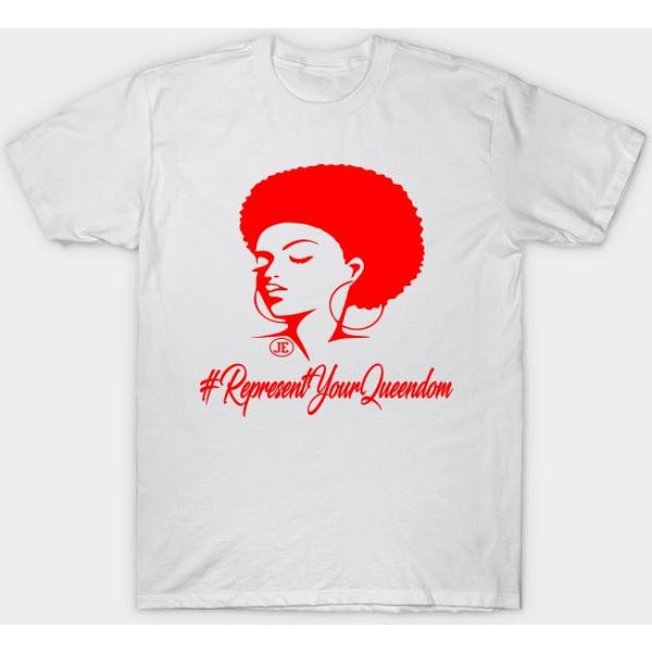 Camiseta Mujer Representyourqueendom Estampado Harajuku Kawaii Camiseta Verano Manga Corta Camiseta Mujer Top 4XL Blanco-image
