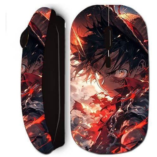 Mysz Bezprzewodowa - Maniacase - One Piece - ZłY Luffy - Czarny - Nano Odbiornik USB-image