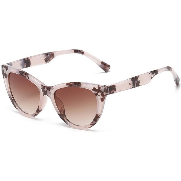 Vintage Okulary PrzeciwsłOneczne Kocie Oko Kobiety MężCzyźNi Luksusowe Designerskie Okulary PrzeciwsłOneczne Punk Retro Hip Hop Okulary Ochrona UV400 Brown-image