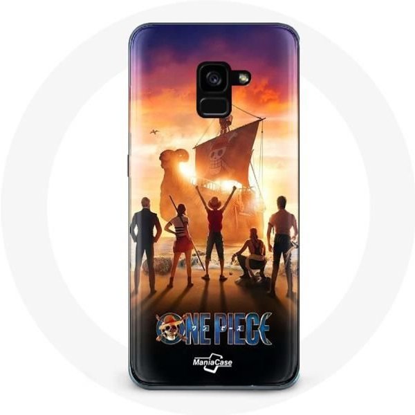 Funda - Maniacase - Samsung Galaxy A8 Plus - Flexible - Negra - PóSter De One Piece Tripulaciones Arte Temporada 1-image